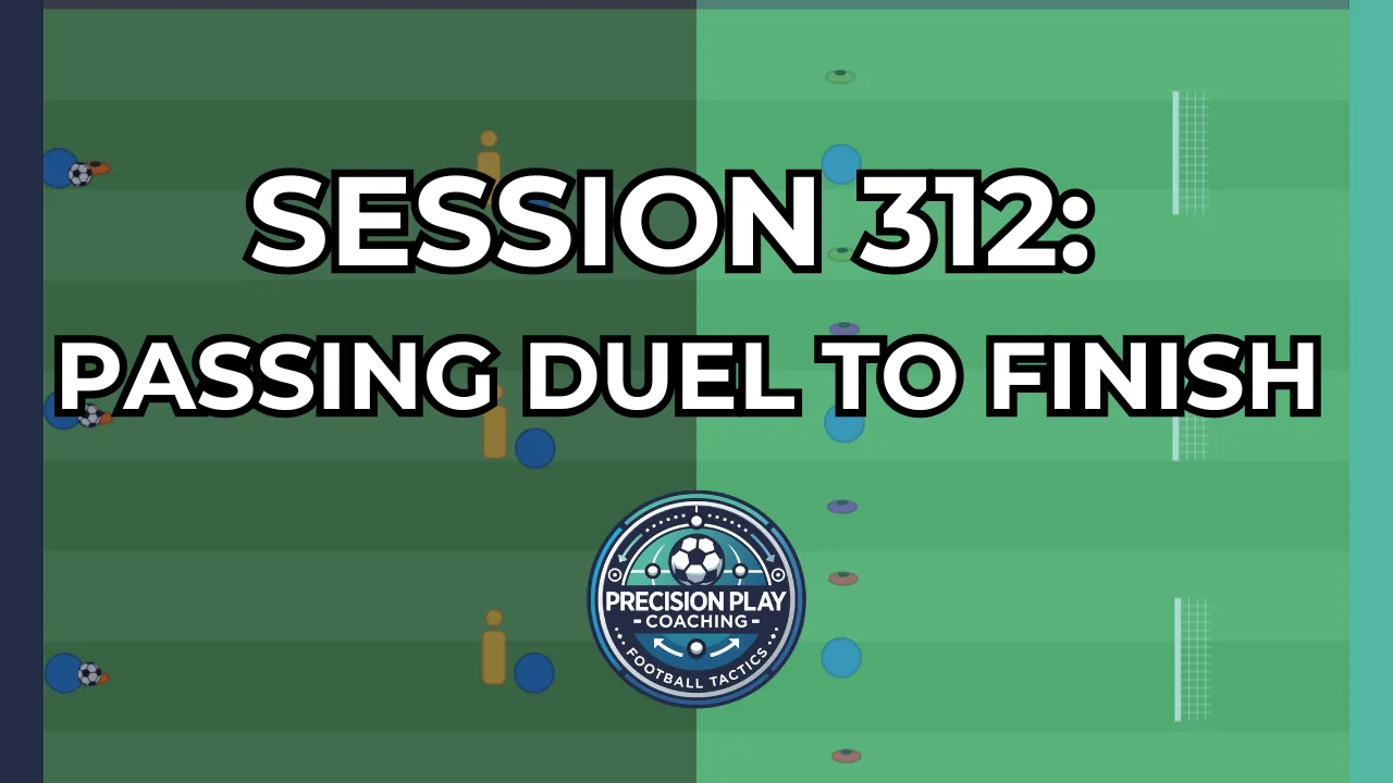 Drill diagram for Session 312: Passing Duel to Finish