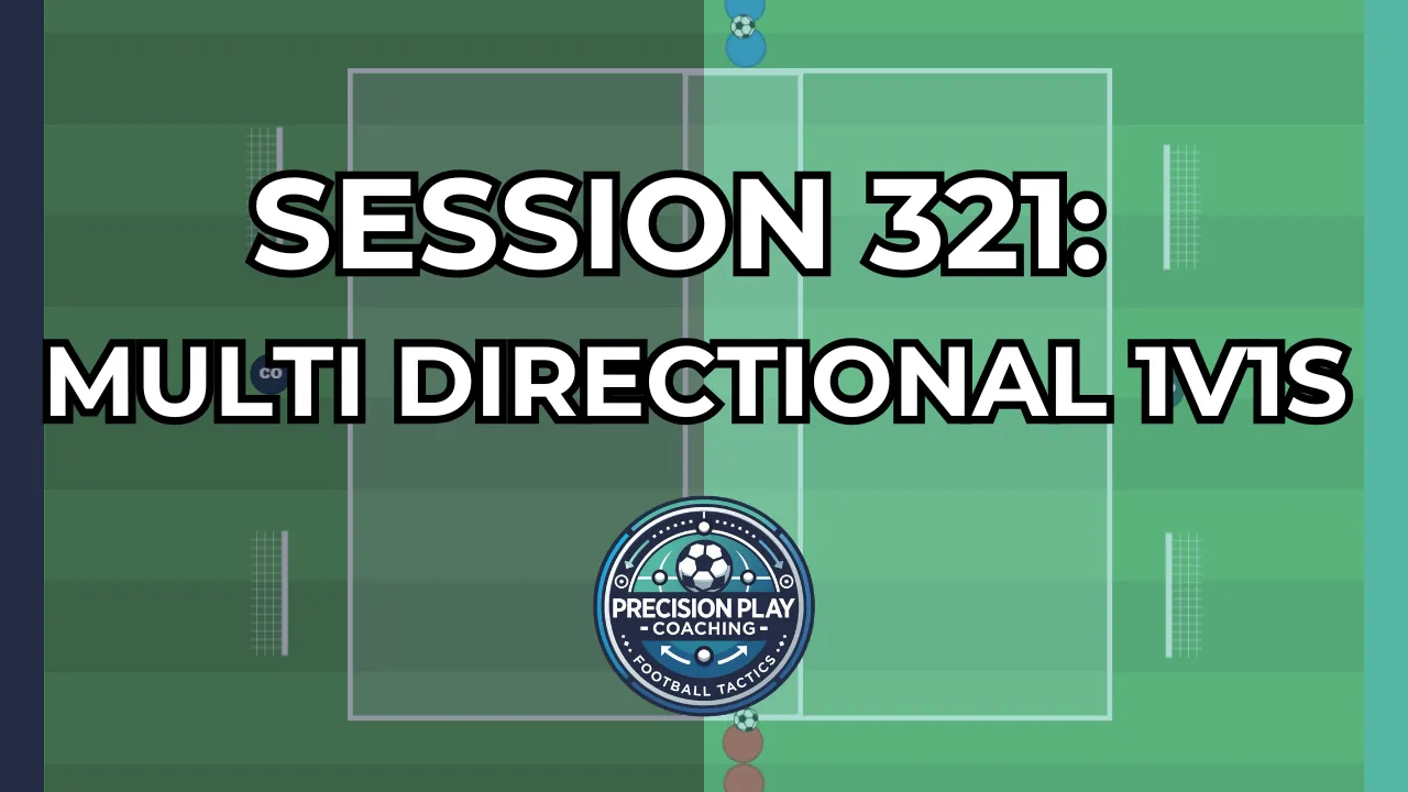 Drill diagram for Session 321: Multi Directional 1v1s