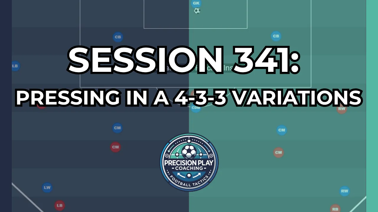 Drill diagram for Session 341: Pressing in a 4-3-3 Variations